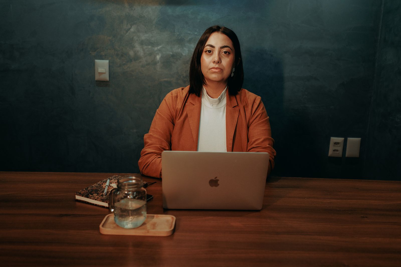 Stock photograph of an independent professional at work